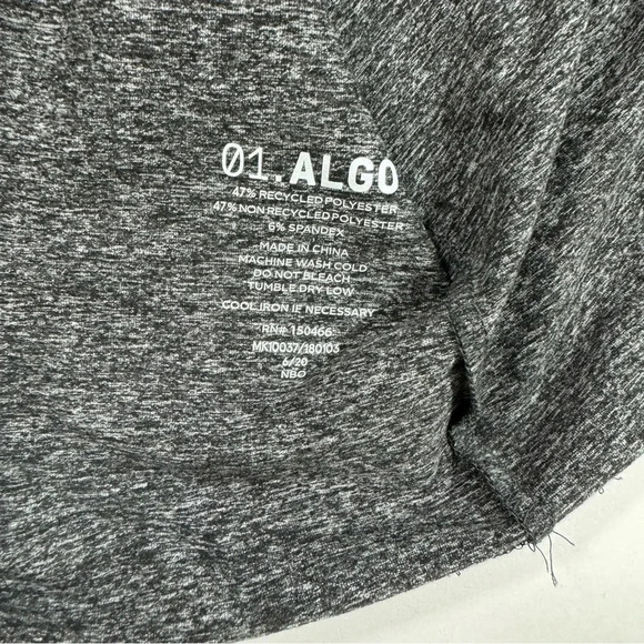 01 Algo Philip Performance Long Sleeve Shirt Size XXL Grey Heather - Picture 3 of 7